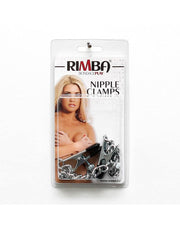 Rimba Bondage Play - Verstelbare Tepelklemmen Met Ketting - Large-Erotiekvoordeel.nl