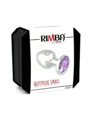 Rimba - Small Butt Plug with Purple Decorative Crystal - Erotiekvoordeel.nl