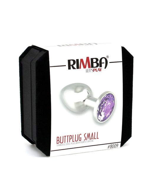 Rimba - Small Butt Plug with Purple Decorative Crystal - Erotiekvoordeel.nl