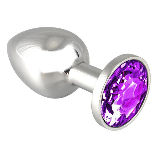Rimba - Small Butt Plug with Purple Decorative Crystal - Erotiekvoordeel.nl