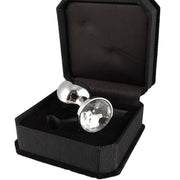 Rimba - Small Butt Plug with White Crystal 3 x 7.3 cm - Erotiekvoordeel.nl