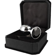 Rimba - Small Butt Plug with Black Crystal 3 x 7.3 cm - Erotiekvoordeel.nl