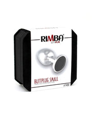 Rimba - Small Butt Plug with Black Crystal 3 x 7.3 cm - Erotiekvoordeel.nl
