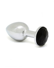 Rimba - Small Butt Plug with Black Crystal 3 x 7.3 cm - Erotiekvoordeel.nl