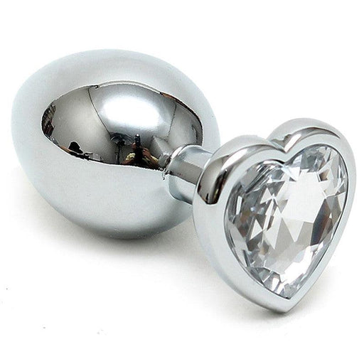 Rimba - Small Butt Plug with Heart-Shaped Crystal - Clear-Erotiekvoordeel.nl