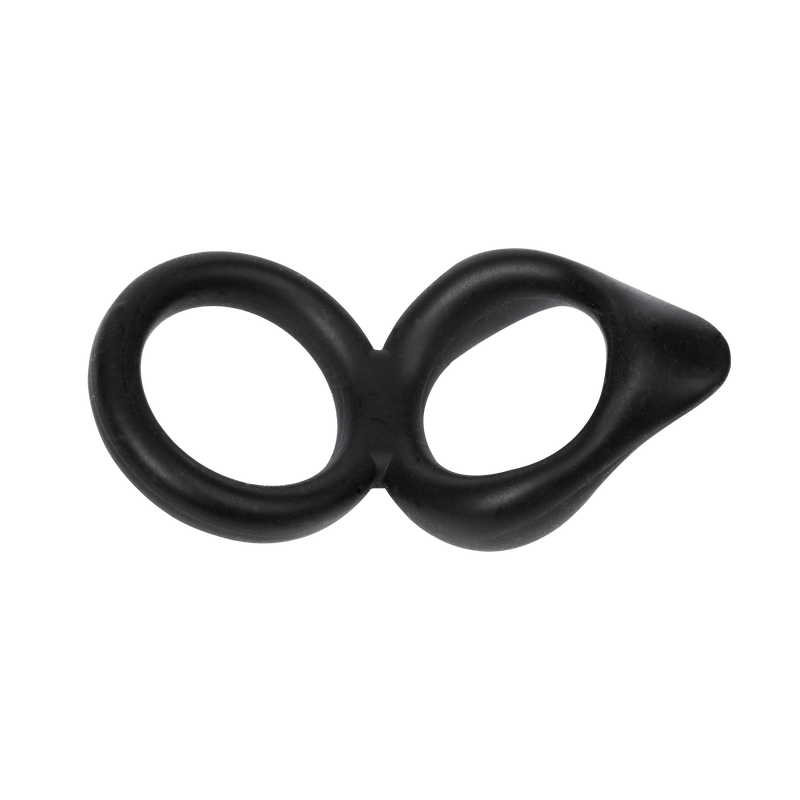 Rimba - Anillo para el pene doble de silicona - Negro-Erotiekvoordeel.nl