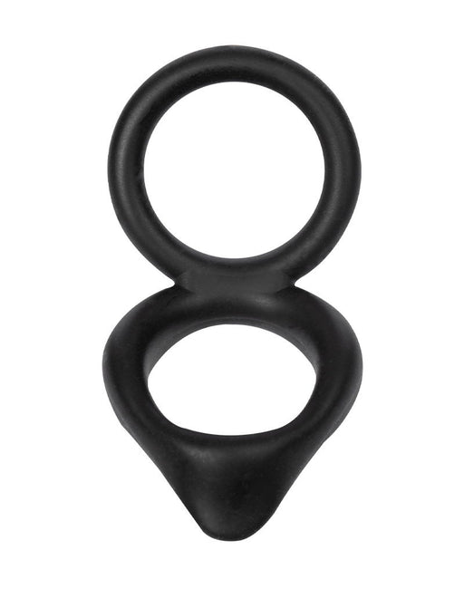 Rimba - Double Silicone Cock Ring - Black-Erotiekvoordeel.nl