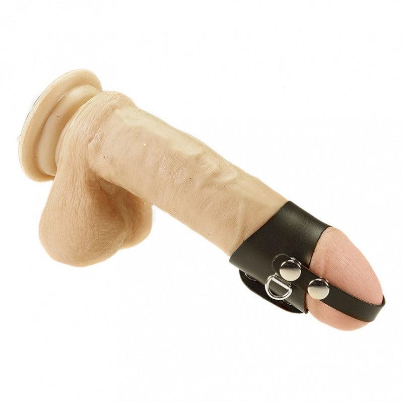 Rimba Bondage Play - Eichelband mit 2 Ringen für Gewichte - Erotiekvoordeel.nl