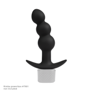 Rimba Electro Play - E-Stim Geribbelde Buttplug - Bi-Polair - Zwart-Erotiekvoordeel.nl