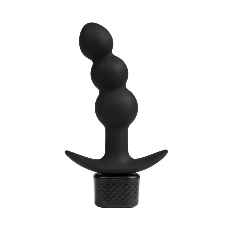 Rimba Electro Play - E-Stim Geribbelde Buttplug - Bi-Polair - Zwart-Erotiekvoordeel.nl