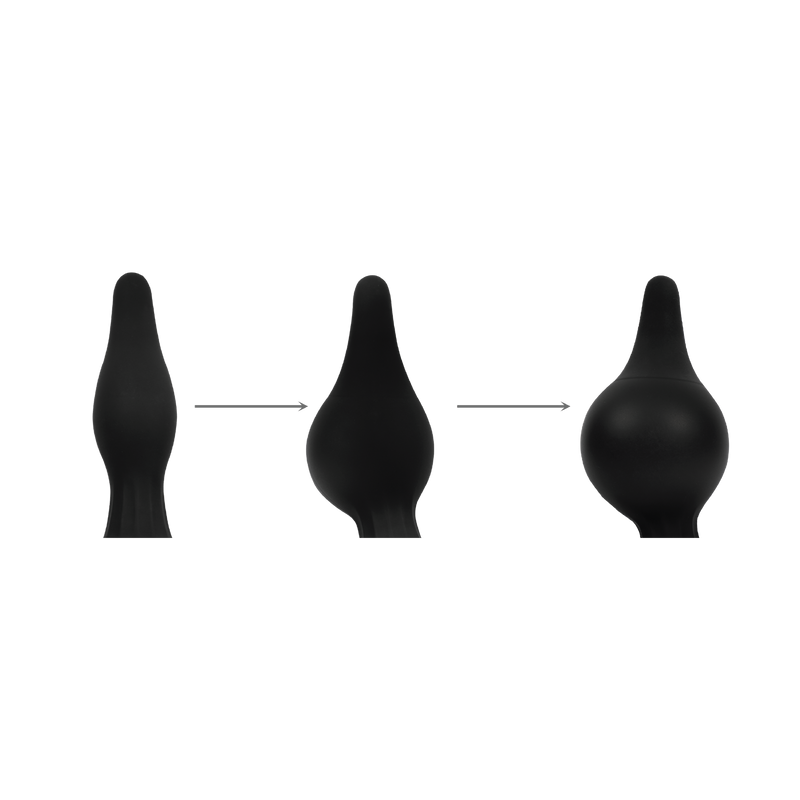 Rimba Electro Play - E-Stim Inflatable Anal Plug - Bi-Polar - Black-Erotiekvoordeel.nl