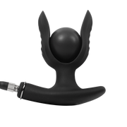 Rimba Electro Play - E-Stim Opblaasbare Anker Anaal Plug - Bi-Polair - Zwart-Erotiekvoordeel.nl