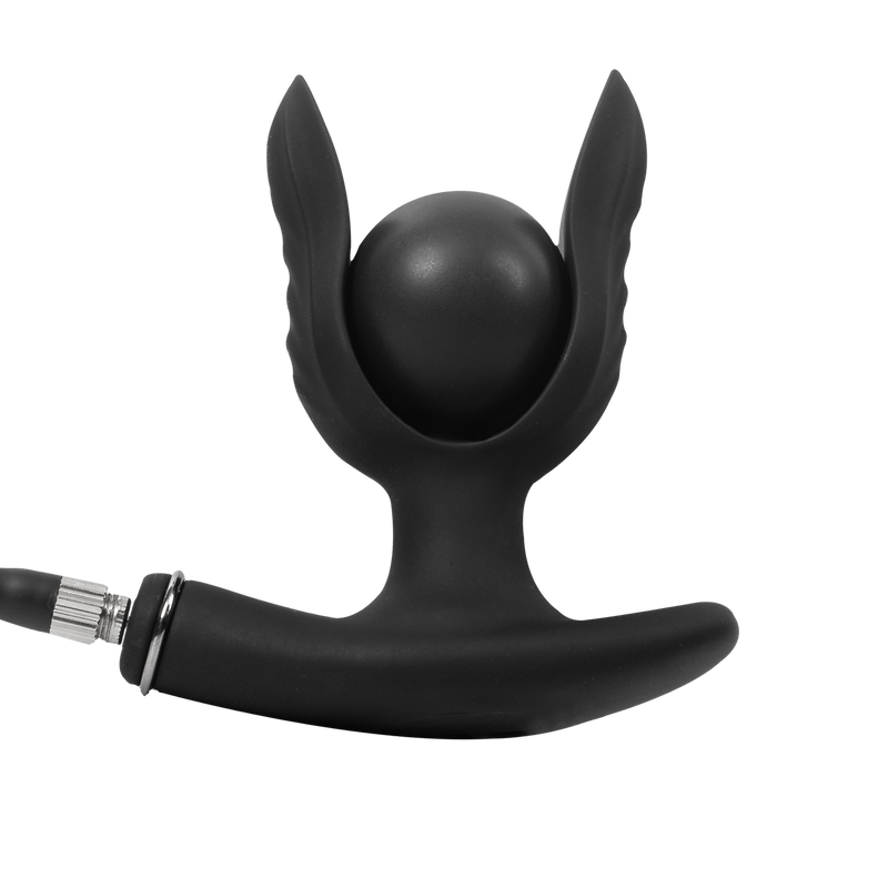 Rimba Electro Play - E-Stim Opblaasbare Anker Anaal Plug - Bi-Polair - Zwart-Erotiekvoordeel.nl
