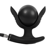 Rimba Electro Play - E-Stim Opblaasbare Anker Anaal Plug - Bi-Polair - Zwart-Erotiekvoordeel.nl