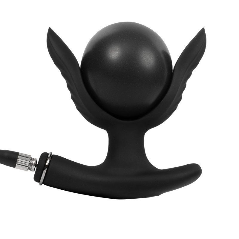 Rimba Electro Play - E-Stim Opblaasbare Anker Anaal Plug - Bi-Polair - Zwart-Erotiekvoordeel.nl
