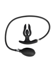 Rimba Electro Play - E-Stim Opblaasbare Anker Anaal Plug - Bi-Polair - Zwart-Erotiekvoordeel.nl