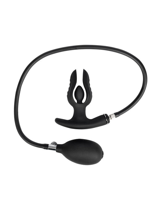 Rimba Electro Play - E-Stim Opblaasbare Anker Anaal Plug - Bi-Polair - Zwart-Erotiekvoordeel.nl