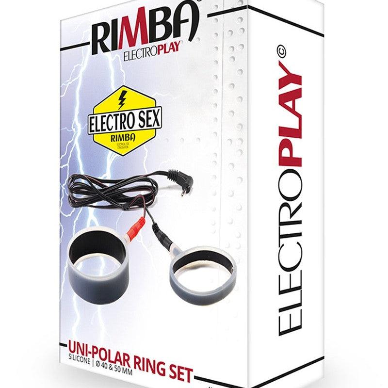 Rimba Electro Sex - Siliconen Cock Ringen Set Plat Model uni-polair - 2 Stuks-Erotiekvoordeel.nl