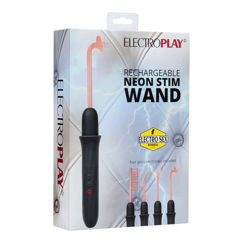 Rimba Electroplay - Varita Neon con electrodos intercambiables - Recargable - Erotiekvoordeel.nl
