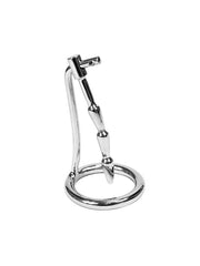 Rimba Bondage Play - Plug anale - Gabbia di castità - Cuffia per pene a coste con lucchetto - Acciaio inossidabile - Erotiekvoordeel.nl