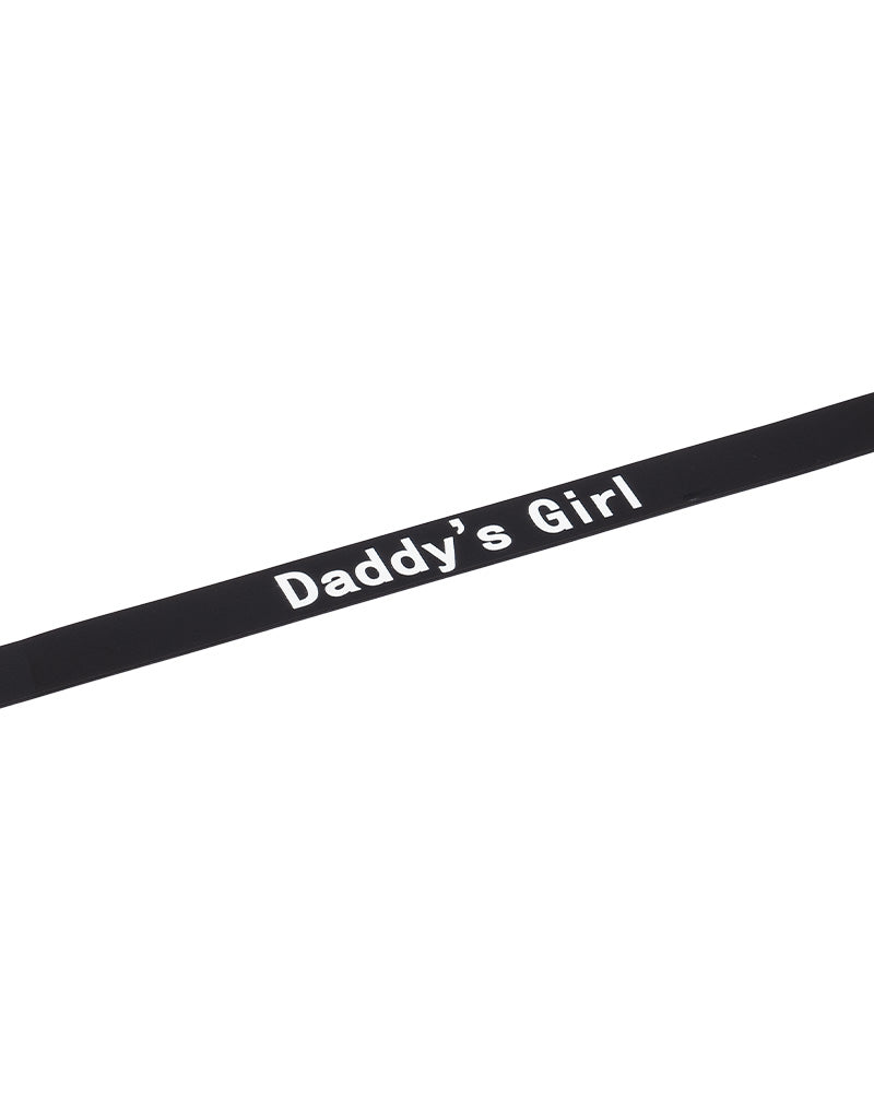 Rimba - Obroża - Obroża Z Napisem - DADDY'S GIRL - Silikon - Czarna - Erotiekvoordeel.nl