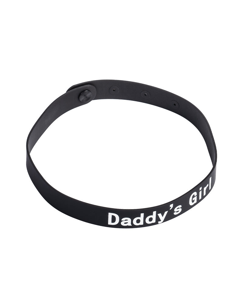 Rimba - Obroża - Obroża Z Napisem - DADDY'S GIRL - Silikon - Czarna - Erotiekvoordeel.nl