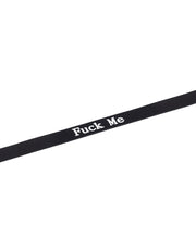 Rimba - Collar - Collar With Text - FUCK ME - Silicone - Black-Erotiekvoordeel.nl