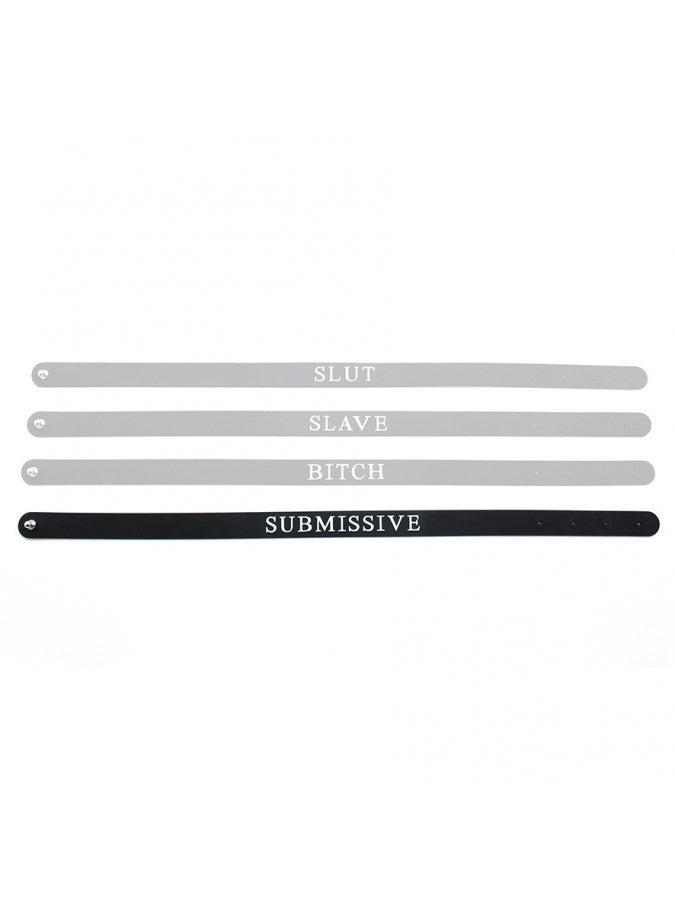 Rimba - Halsband - Collar Met Tekst - Submissive - Verstelbaar - Siliconen-Erotiekvoordeel.nl