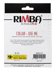 Rimba - Collare - Collare con scritta - USE ME - Silicone - Nero-Erotiekvoordeel.nl