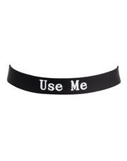 Rimba - Collare - Collare con scritta - USE ME - Silicone - Nero-Erotiekvoordeel.nl