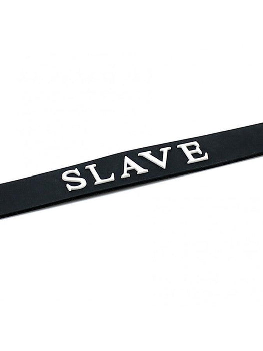 Rimba - Halsband - Halsbandje Met Tekst SLAVE - Siliconen - Collar-Erotiekvoordeel.nl