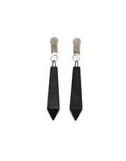 Rimba Bondage Play - Clamps With Black Leather-Covered Weights - Erotiekvoordeel.nl