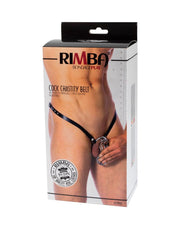 Rimba Bondage Play - Cintura di castità - Slip di castità in pelle con gabbia di castità in metallo - Taglia unica - Erotiekvoordeel.nl