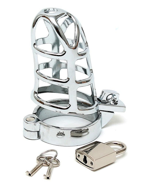 Rimba Bondage Play - Gabbia di castità - Gabbia per il pene in metallo con lucchetto - Modello aperto - Erotiekvoordeel.nl