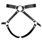 Rimba - Harnais de bondage en cuir pour la taille - Noir-Erotiekvoordeel.nl