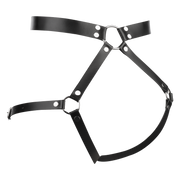 Rimba - Harnais de bondage en cuir pour la taille - Noir-Erotiekvoordeel.nl