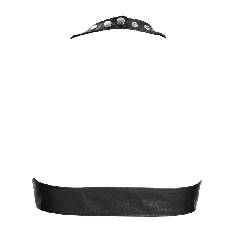 Rimba - Leather Bustier with Lace-Up Closure - Black-Erotiekvoordeel.nl