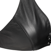 Rimba - Leather Bustier with Lace-Up Closure - Black-Erotiekvoordeel.nl