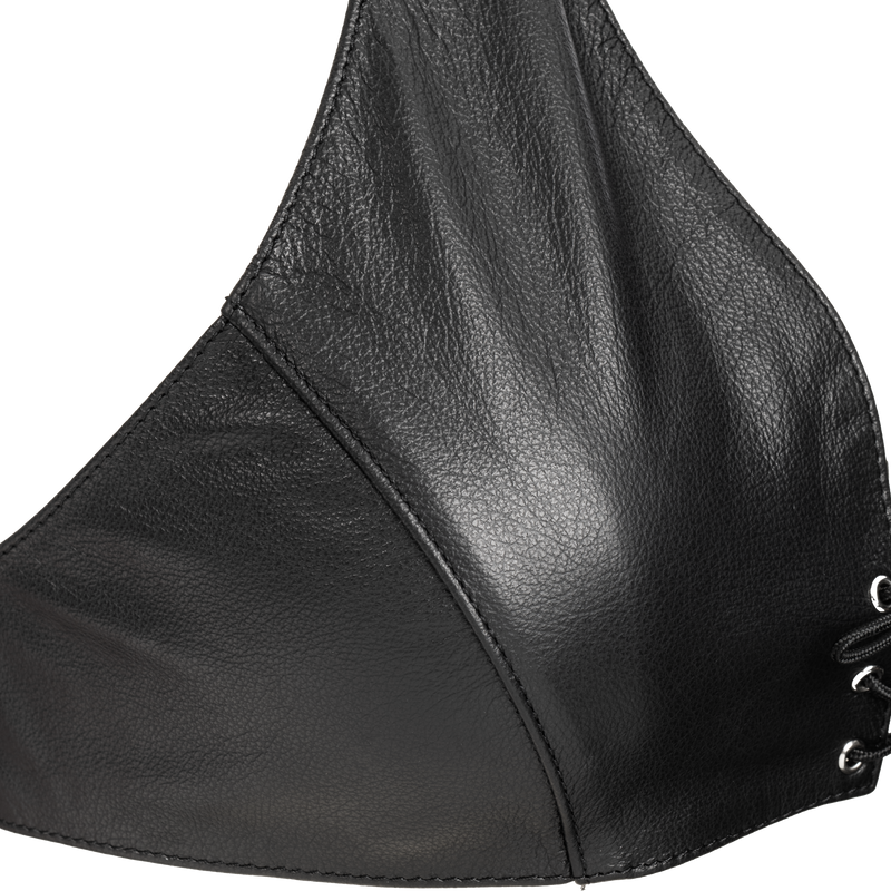 Rimba - Leather Bustier with Lace-Up Closure - Black-Erotiekvoordeel.nl
