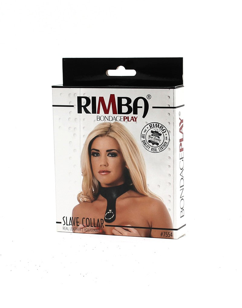 Rimba - Collier en cuir dans le style de L'Histoire d'O - Avec anneau en O - Erotiekvoordeel.nl