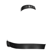 Rimba - Arnés de pecho de cuero con collar - Negro-Erotiekvoordeel.nl
