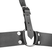 Rimba - Arnés de cuero con collar - Negro-Erotiekvoordeel.nl