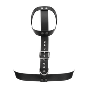 Rimba - Leather Restraint Head Harness - Black-Erotiekvoordeel.nl