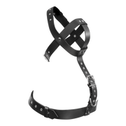 Rimba - Leather Restraint Head Harness - Black-Erotiekvoordeel.nl