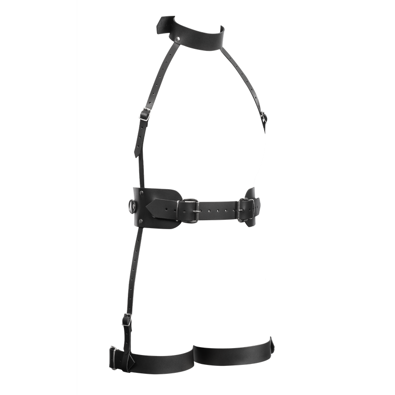 Rimba - Imbracatura bondage in pelle per tutto il corpo - Nero-Erotiekvoordeel.nl
