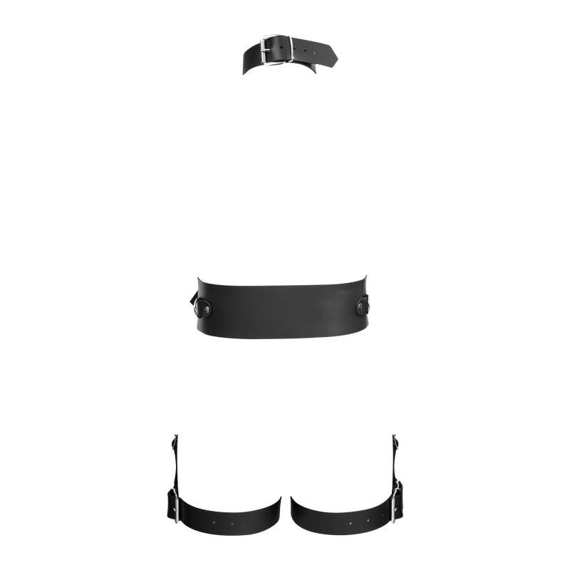 Rimba - Imbracatura bondage in pelle per tutto il corpo - Nero-Erotiekvoordeel.nl