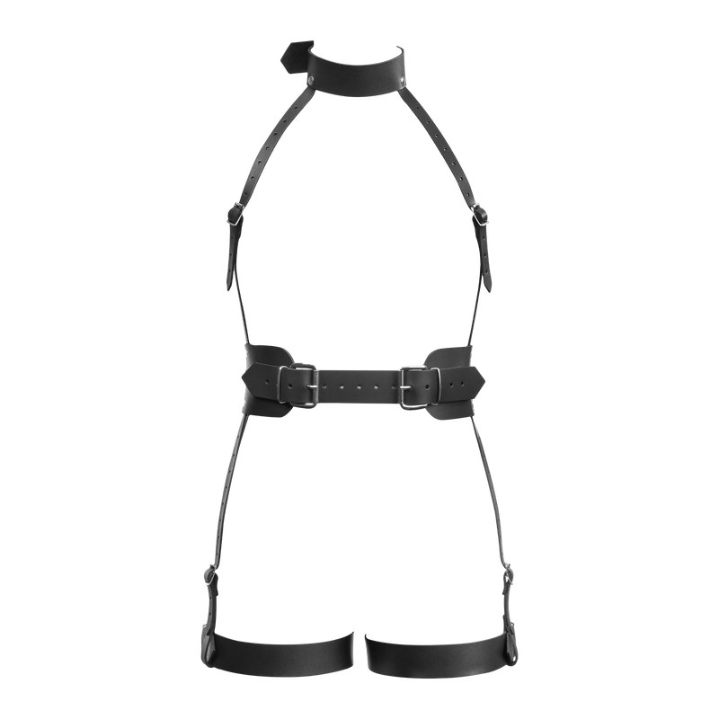 Rimba - Imbracatura bondage in pelle per tutto il corpo - Nero-Erotiekvoordeel.nl