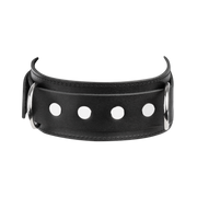 Rimba - Lederen Halsband met Dubbele D-ring - Zwart-Erotiekvoordeel.nl