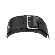 Rimba - Lederen Halsband met Dubbele D-ring - Zwart-Erotiekvoordeel.nl