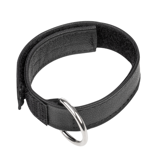 Rimba - Cinturino per pene in pelle con velcro - Nero - Erotiekvoordeel.nl